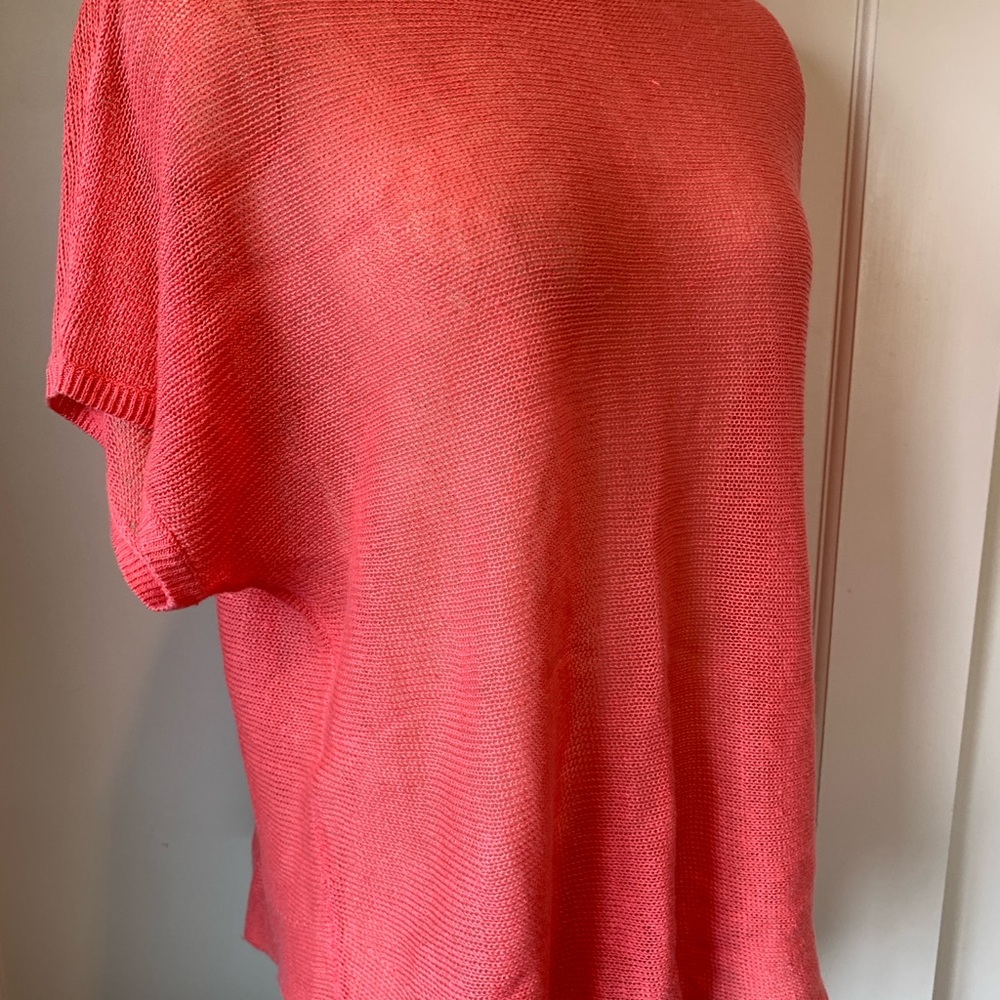 Eileen Fisher Vibrant Coral Knit Top